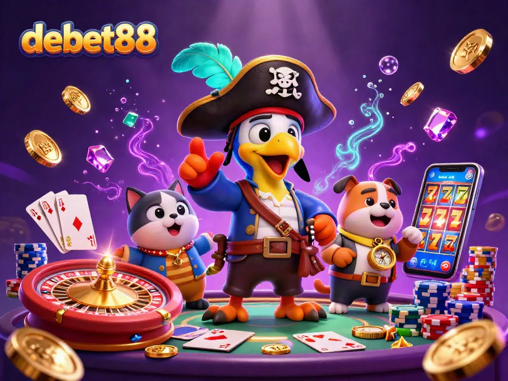 Experience the thrill of debet88 casino with vibrant characters and dynamic gaming elements.